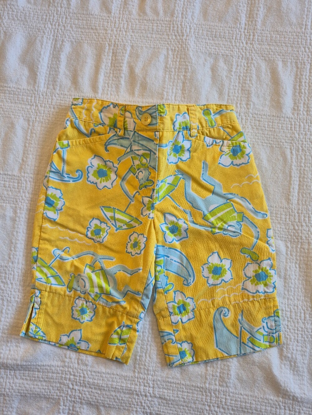 Lilly Pulitzer girls size 6-12 months monkey print pants White Label VGUC